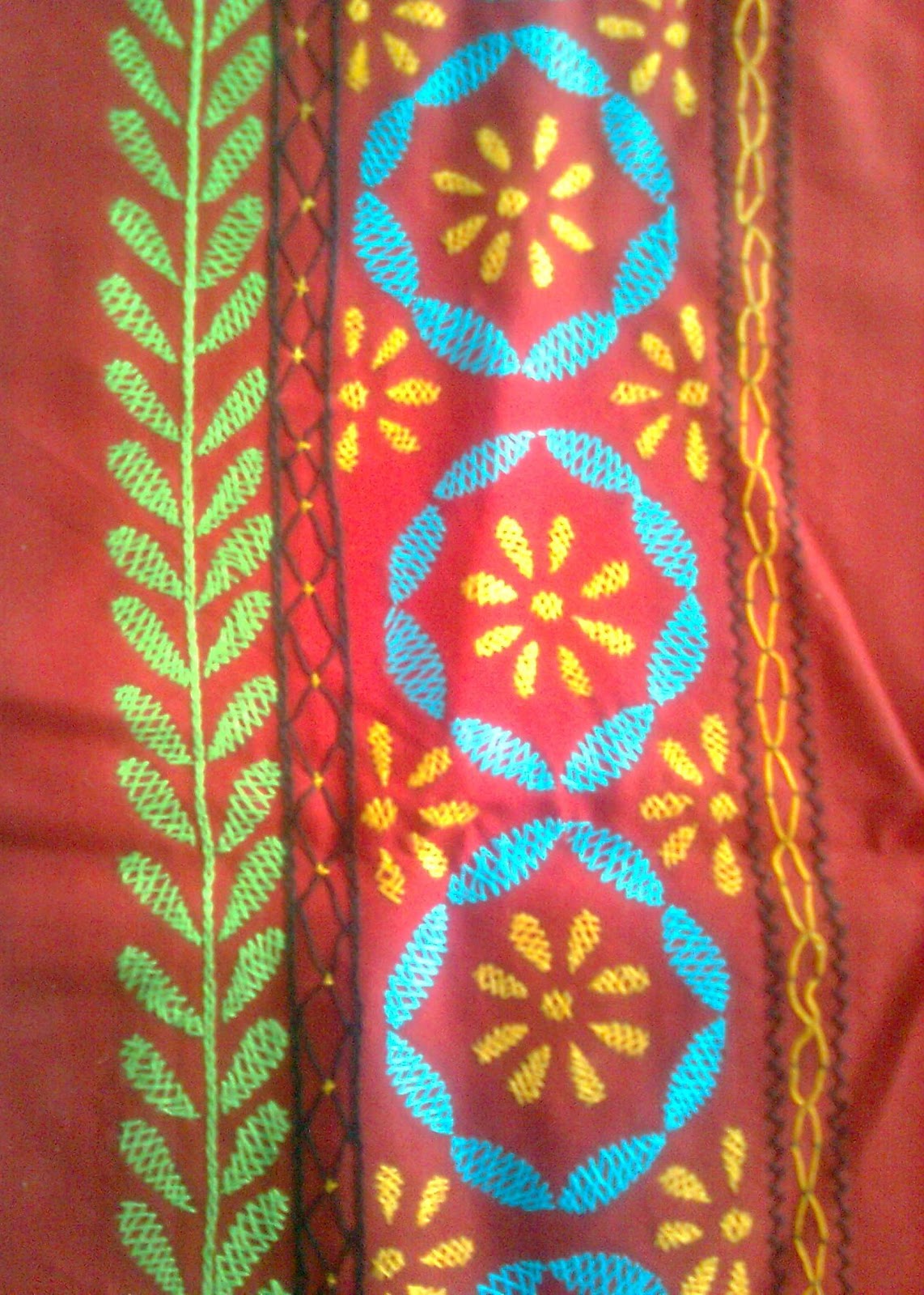 Creative Patterns Hand Embroidery on Bed sheet