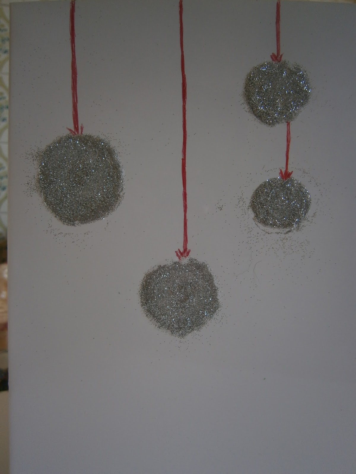 Olga's dreamland How to make a glitter Christmas card Christmas diy