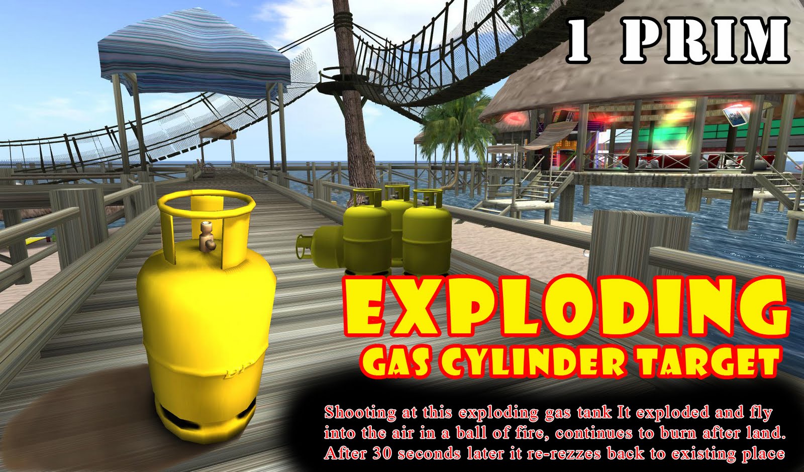New Item For This Month Exploding gas cylinder Target