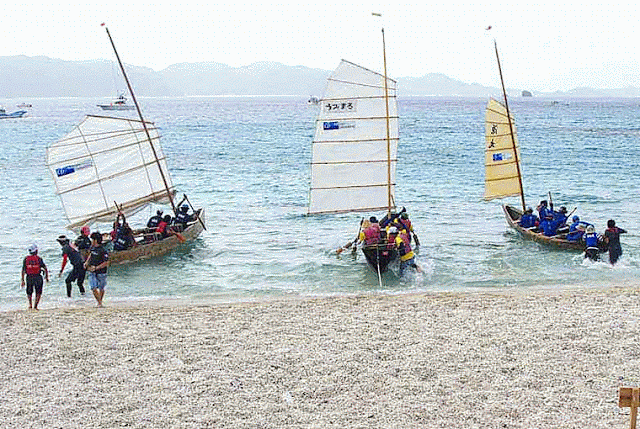 launching sailboats, sabani teams