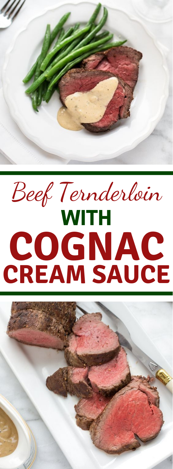 BEEF TENDERLOIN WITH COGNAC CREAM SAUCE #Beef #Steaks