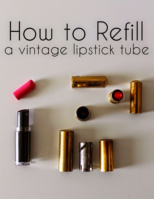 Tutorial How to refill a vintage lipstick tube / VaVoom Vintage
