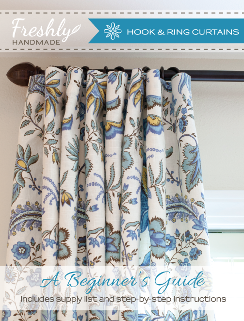 Freshly Handmade Tutorial How To Make Hook Ring Curtain Panels I Just Finished The Master Bedroom Curtains As Part Of My Summer Spruce Up Series And Thought Would Share Steps Took To Create Them Using Hook