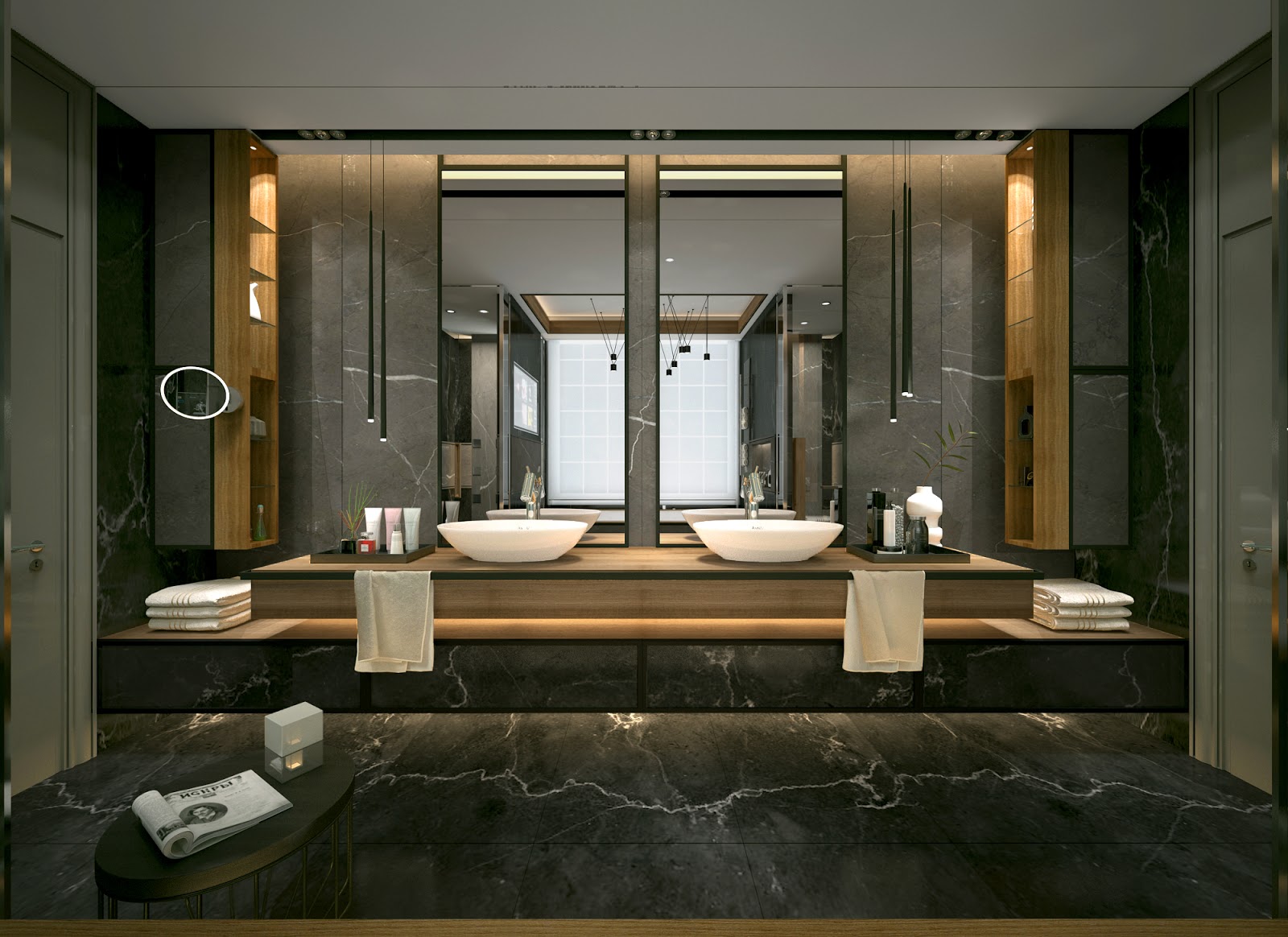Master bathroom for modern villa