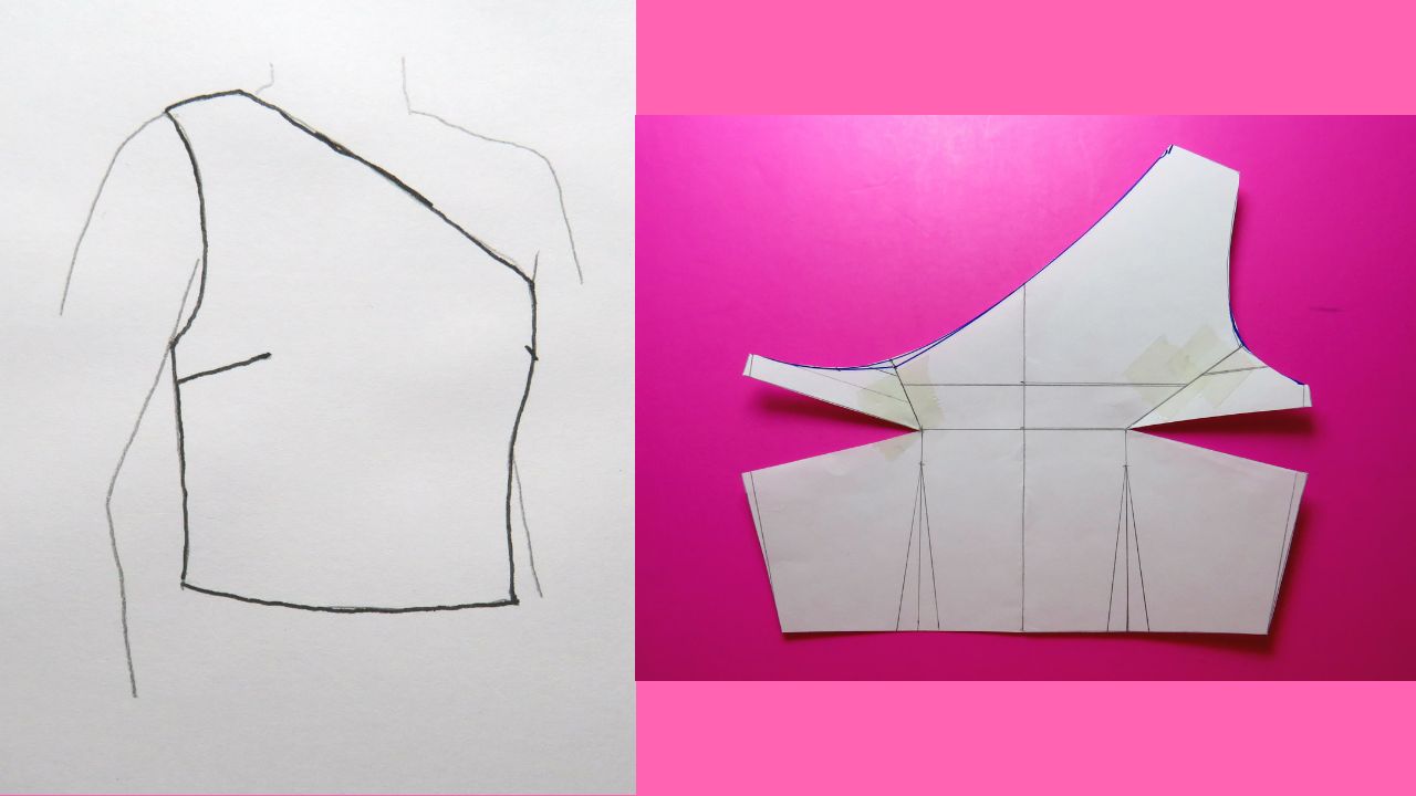 blusa escote asimétrico Alejandra Colomera | Acf Studio