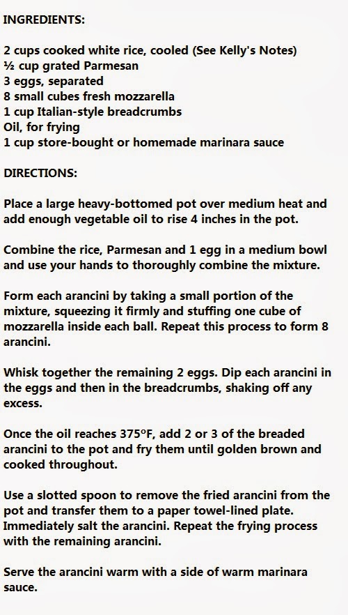 Cooking Recipes: Arancini (Rice Balls) with Marinara Sauce Recipe