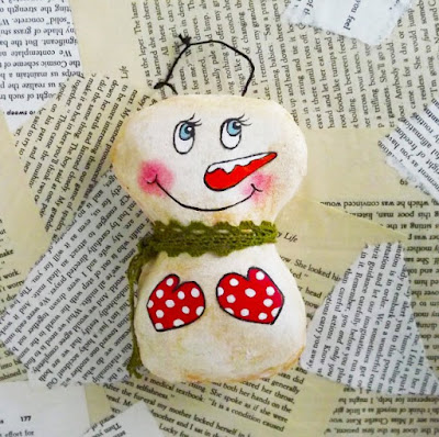 Folk Art Snowman Ornament 1