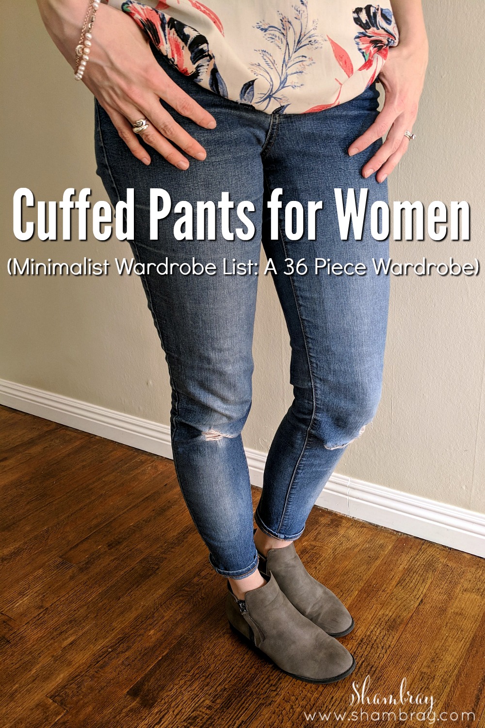 Shambray Cuffed Pants for Women (Minimalist Wardrobe List A 36 Piece