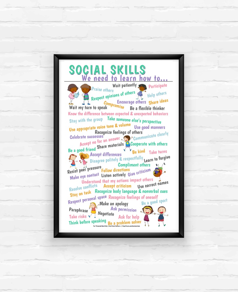 Social Skills Poster And Next Comes L Social Skills Poster And Next Comes L