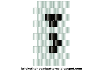 Free brick stitch beaded alphabet pattern semicolon symbol download.