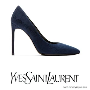 Princess Victoria wore Yves Saint Laurent Suede Pumps