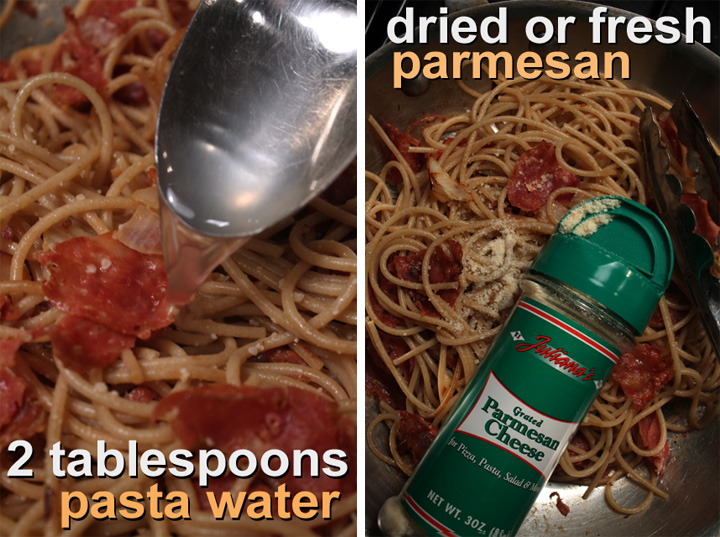 The 99 Cent Chef Salami & Spaghetti