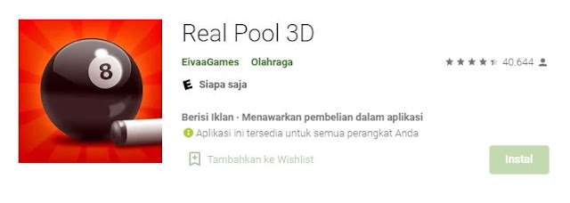 Real Pool 3D 10 Aplikasi Game Billiard Offline & Online Terbaik