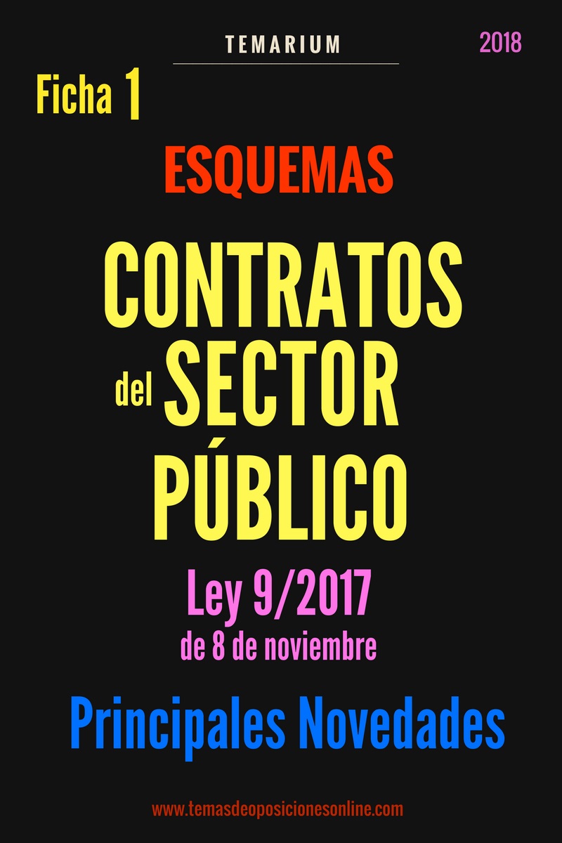 Temarium Oposiciones Temarios Esquema Nº1 Ley 9 2017 Contratos Del Sector Público 2018