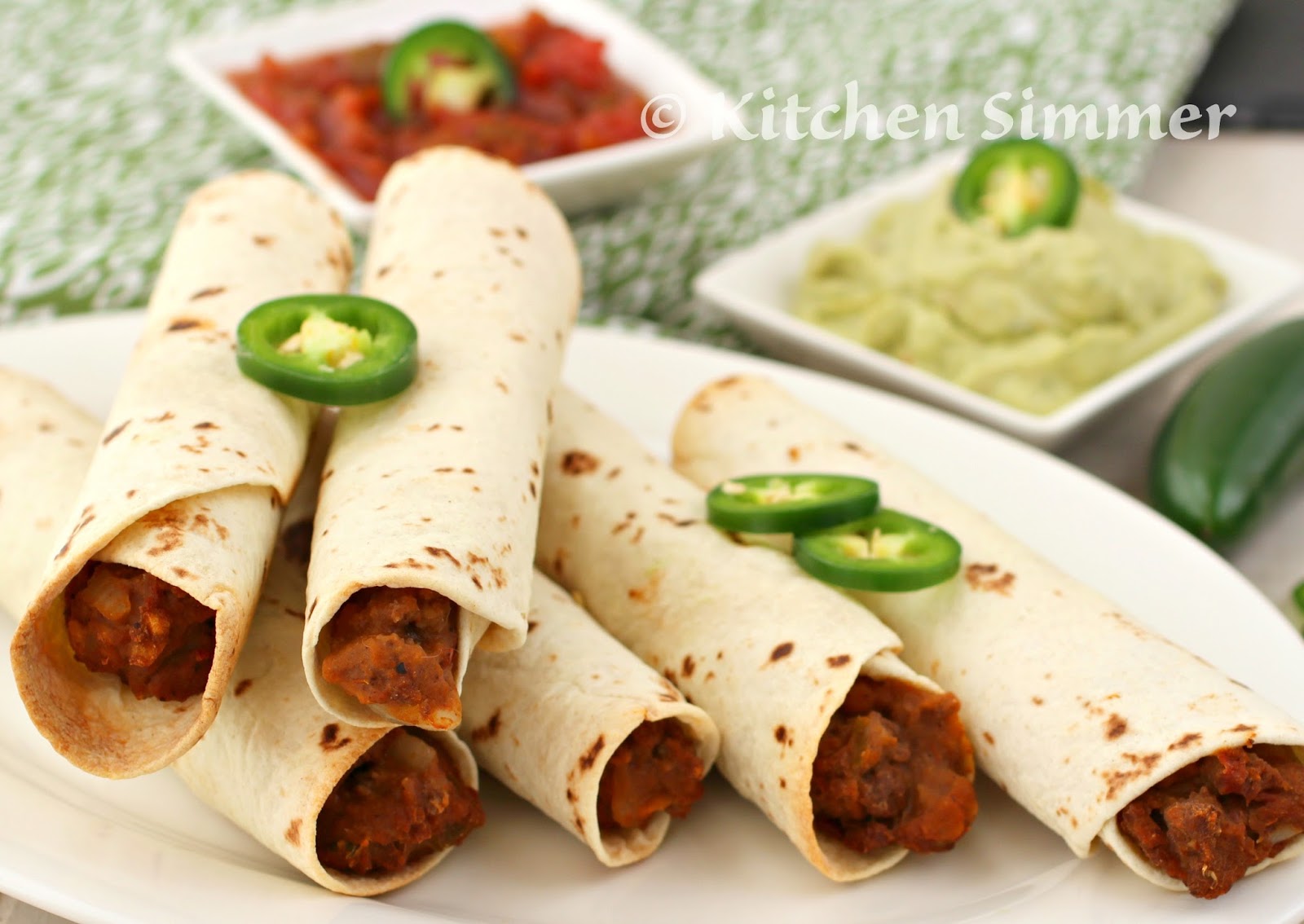 Kitchen Simmer Beef and Bean Taquitos