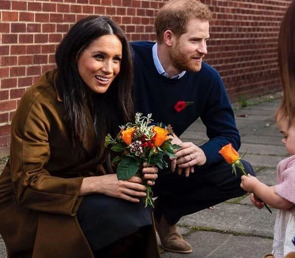 Prince Harry and Meghan Markle visited the Broom Farm Community Centre in Windsor where they met with military families