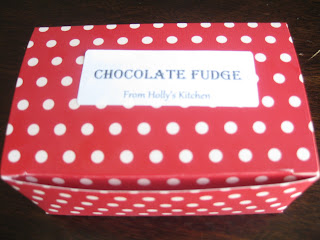 chocolate fudge in a box gift for holiday giving