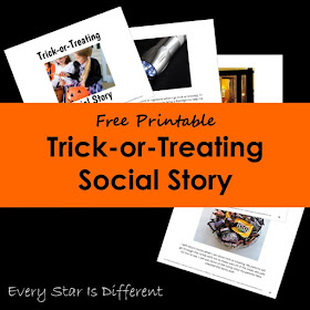 Free Trick-or-Treating Social Story for kids