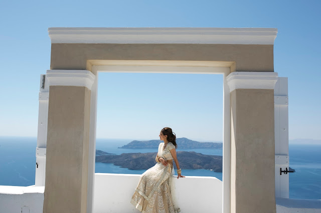 Dream Hindu destination  wedding in Santorini