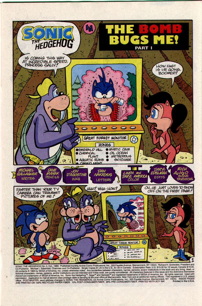 Read online Sonic The Hedgehog comic -  Issue #3 - 2
