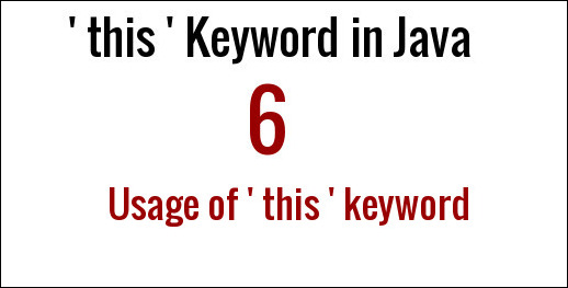 this keyword in java ~ JAVA95