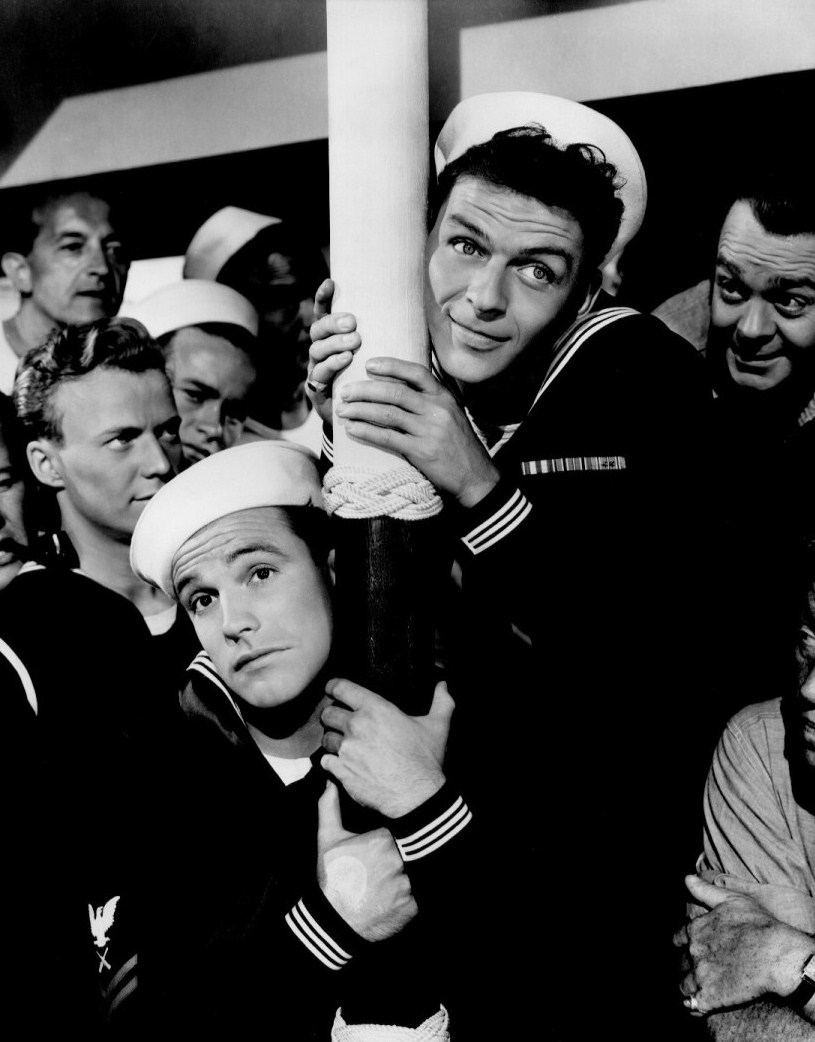 Frank Sinatra Gene Kelly Hitching a Ride Sailor Suits 8x10 Glossy Photo Frank Sinatra Gene Kelly Hitching a Ride Sailor Suits 8x10 Glossy Photo