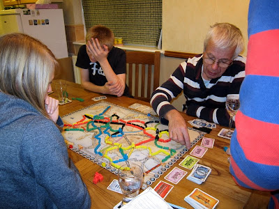 Ticket To Ride: Europe - The players with what looks like one realising it has all gone wrong!