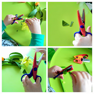 Cut flowers and leaves