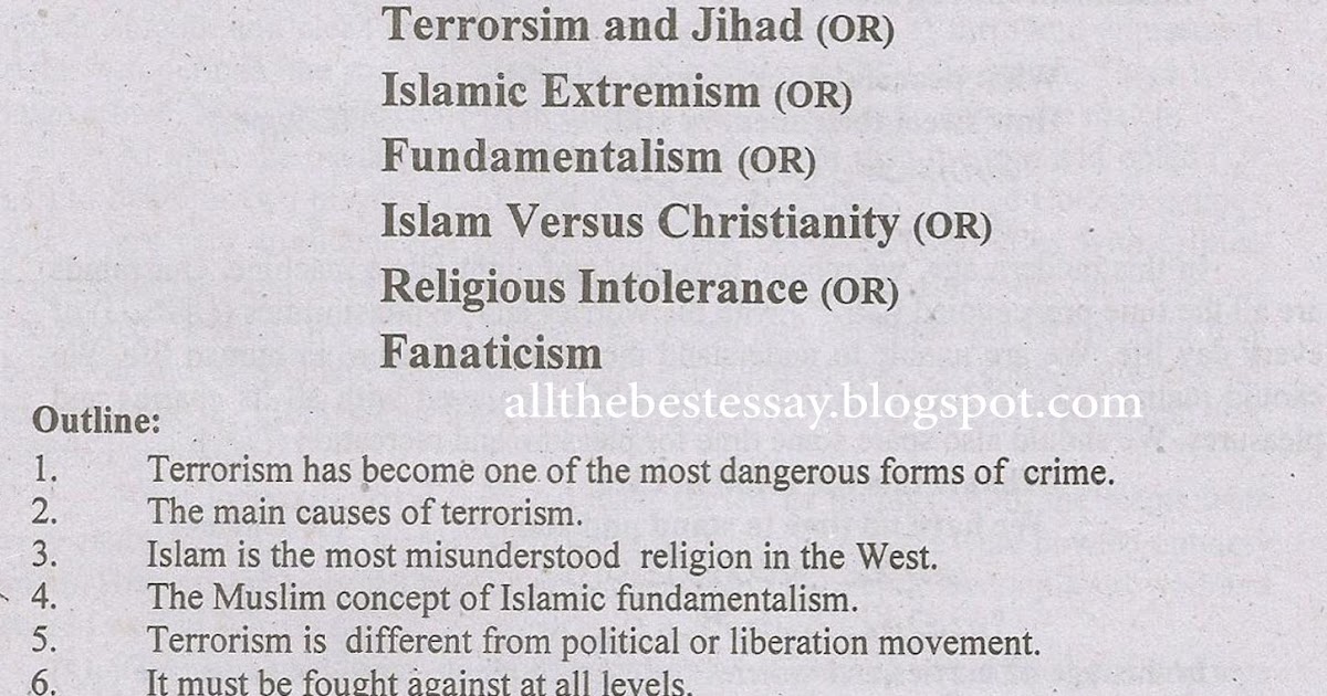 Essay on terrorism in pakistan for class 9