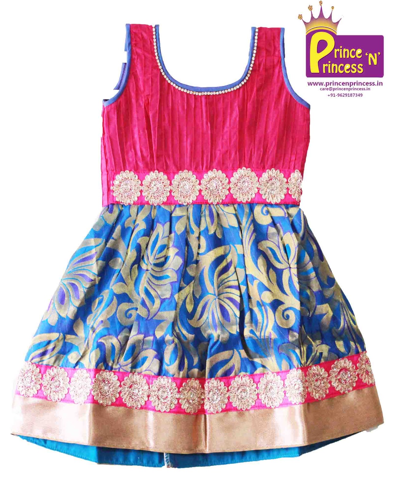 Prince N Princess: Toddler Designer Silk Frock - Special Collections