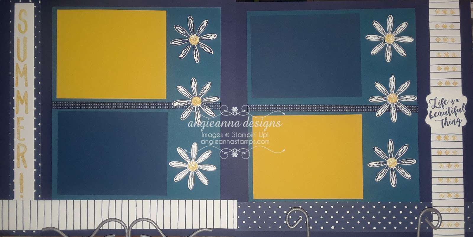 Angie Anna Stamps Stampin up July Scrapbook kits!