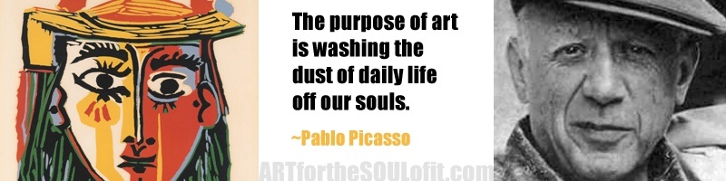 pablo picasso quote - the purpose of art is washing the dust...