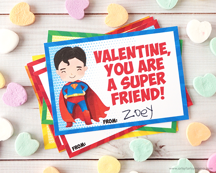 Free Printable Superhero Valentines
