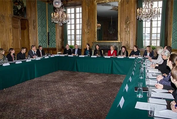 Queen Silvia of Sweden and Princess Sofia of Sweden attended a meeting held with the representatives of the organizations that endeavor to protect the rights of children