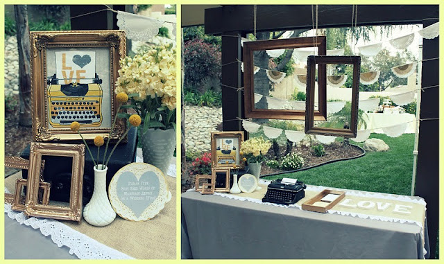 Kara s Party Ideas Vintage Grey   Yellow Bridal Shower  - 26