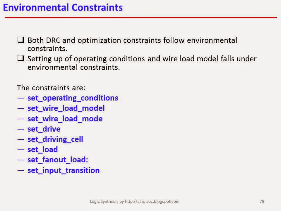 ASICSystem on ChipVLSI Design Environmental constraints