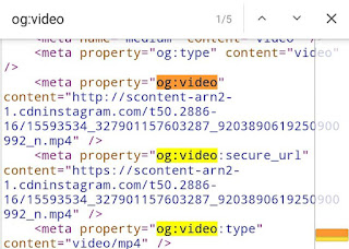 Search og:video meta tag