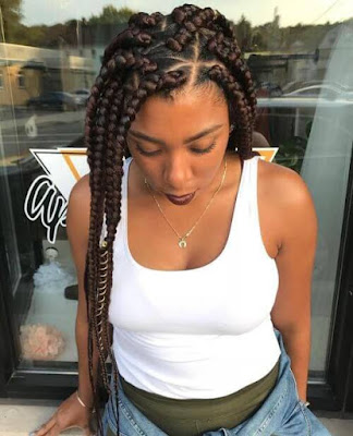 37 Unique Triangle Box Braids Hairstyles 2019 Funky For Black Women Triangle box braids hairstyles have been a stylish and trendy protective hairstyle for bl 37 Unique Triangle Box Braids Hairstyles 2019 Funky For Black Women