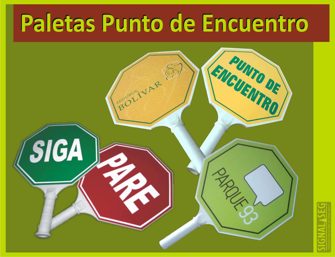 Paletas Punto de Encuentro, Tarjeteros T, Camilla, Botiquín | SIGNAL