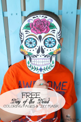 Day of the dead printable masks