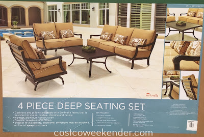 Costco 1068707 - Pride Family Brands 4 piece Deep Seating Set - great for any patio or backyard