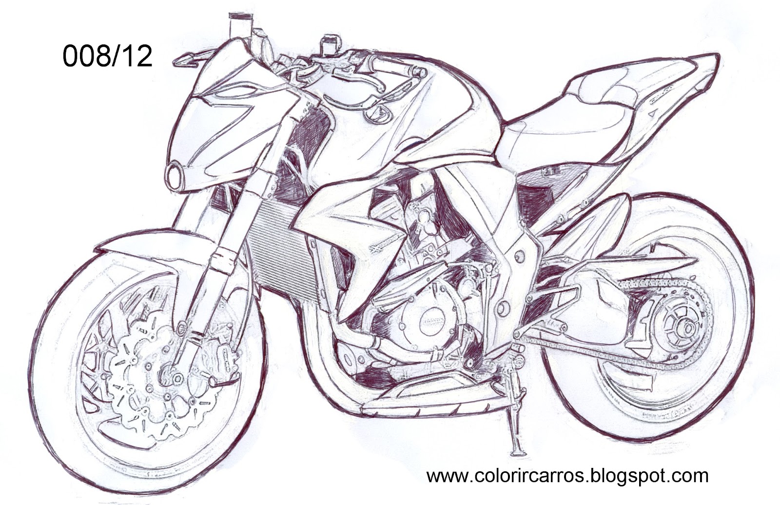 de PROFESSOR ADILSON colorir carros HONDA CB1000R