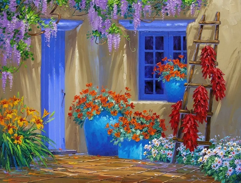 Mikki Senkarik 1954 | American Plein-air painter | A Touch of Greece 
