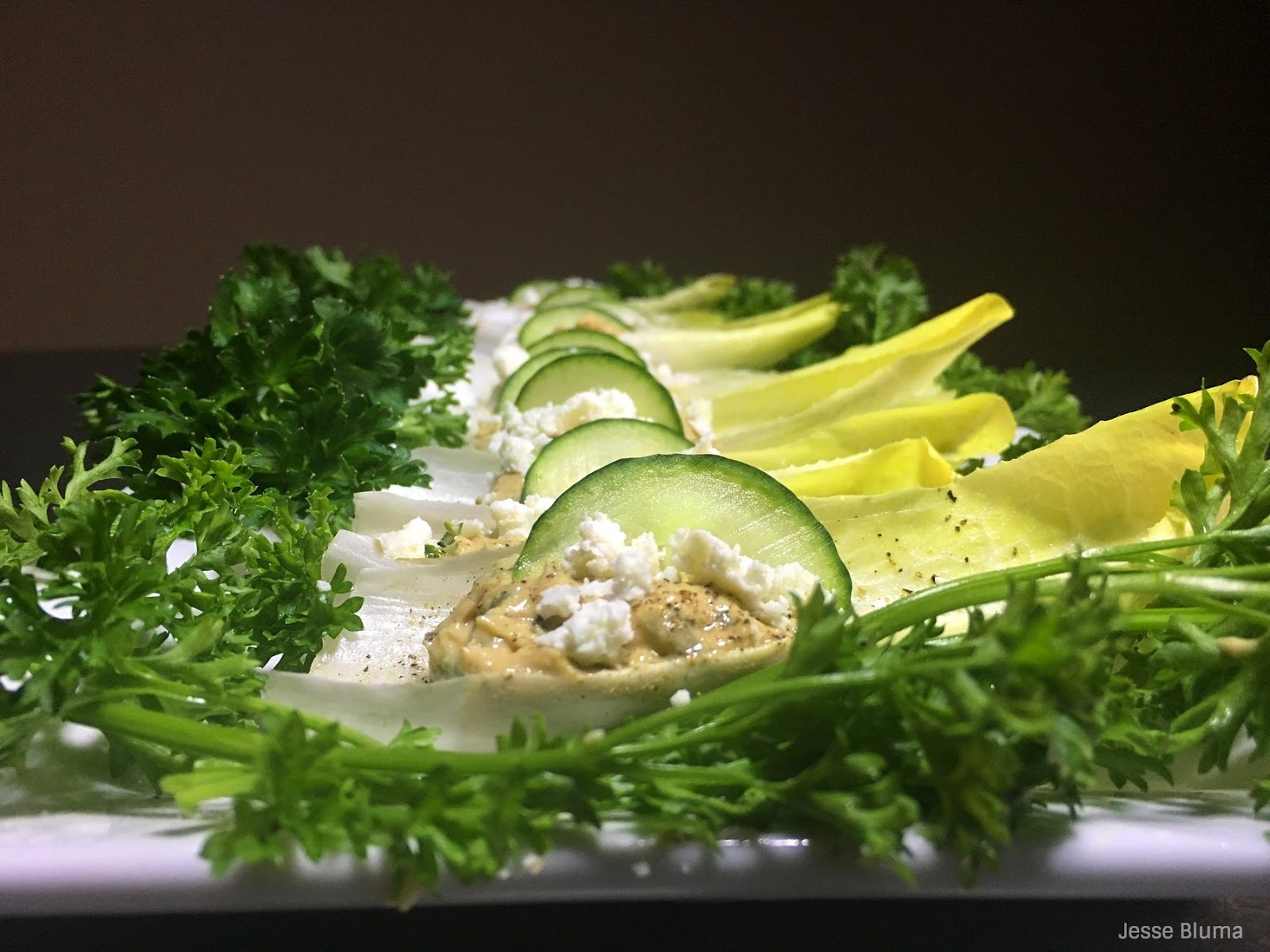 Jesse Bluma at Pointe Viven Endive Lettuce Cups with Homemade Parsley