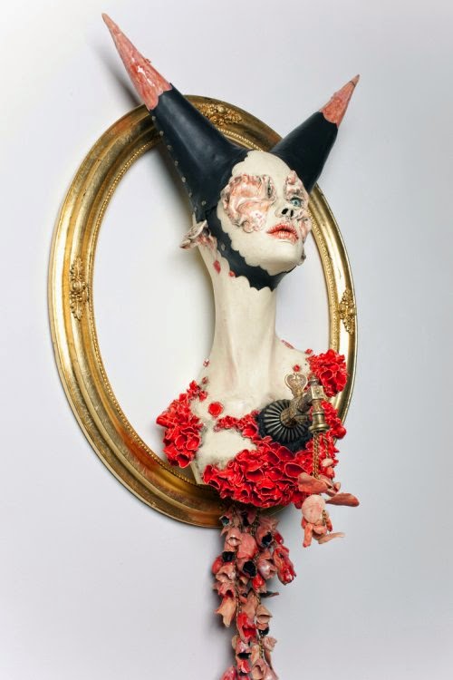Sarah Louise Davey esculturas sombrias macabras pesadelo mulheres ninfas