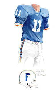 1966 University of Florida Gators football uniform original art for sale