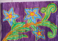 Contoh Gambar Cara Mewarnai Batik Bunga Kataucap