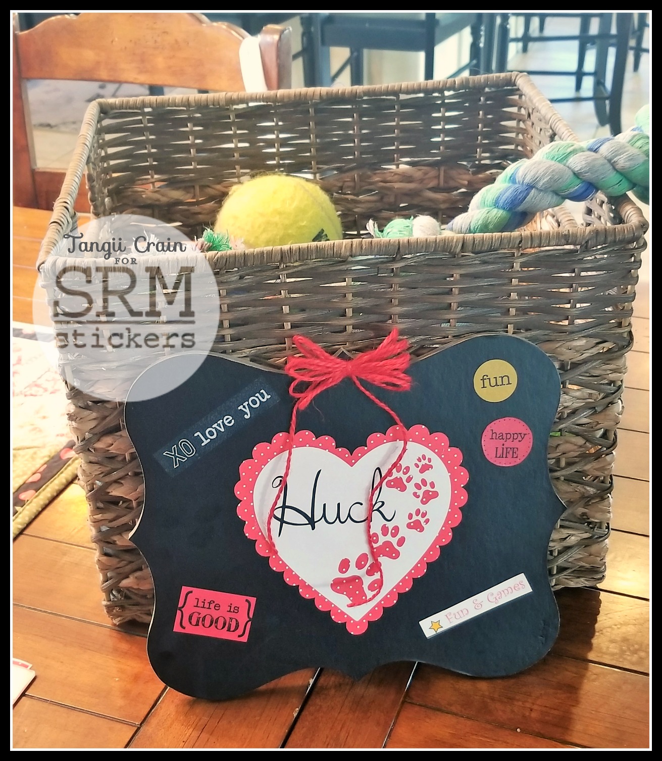 SRM Stickers Toy Box Plaque with Vinyl & Stickers by Tangii