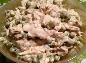 Balta tuno mišrainė Balta tuno mišrainė receptas