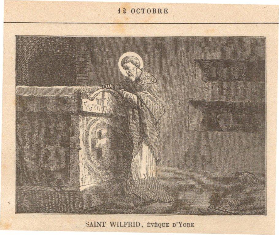 ICONOGRAPHIE CHRÉTIENNE Saint WILFRID d'YORK, évêque et confesseur